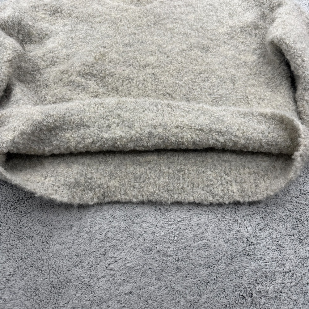 COS Sweater Women Medium Beige Cropped Boxy Oversized Mohair Wool Blend Pullover - Picture 5 of 12